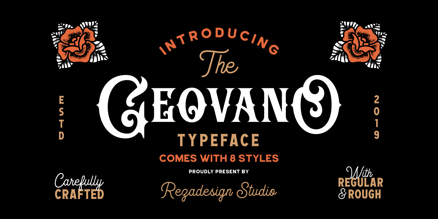 Przykład czcionki Geovano Serif Rough